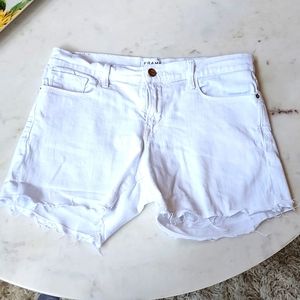 FRAME Le Cut off white denim shorts size 29